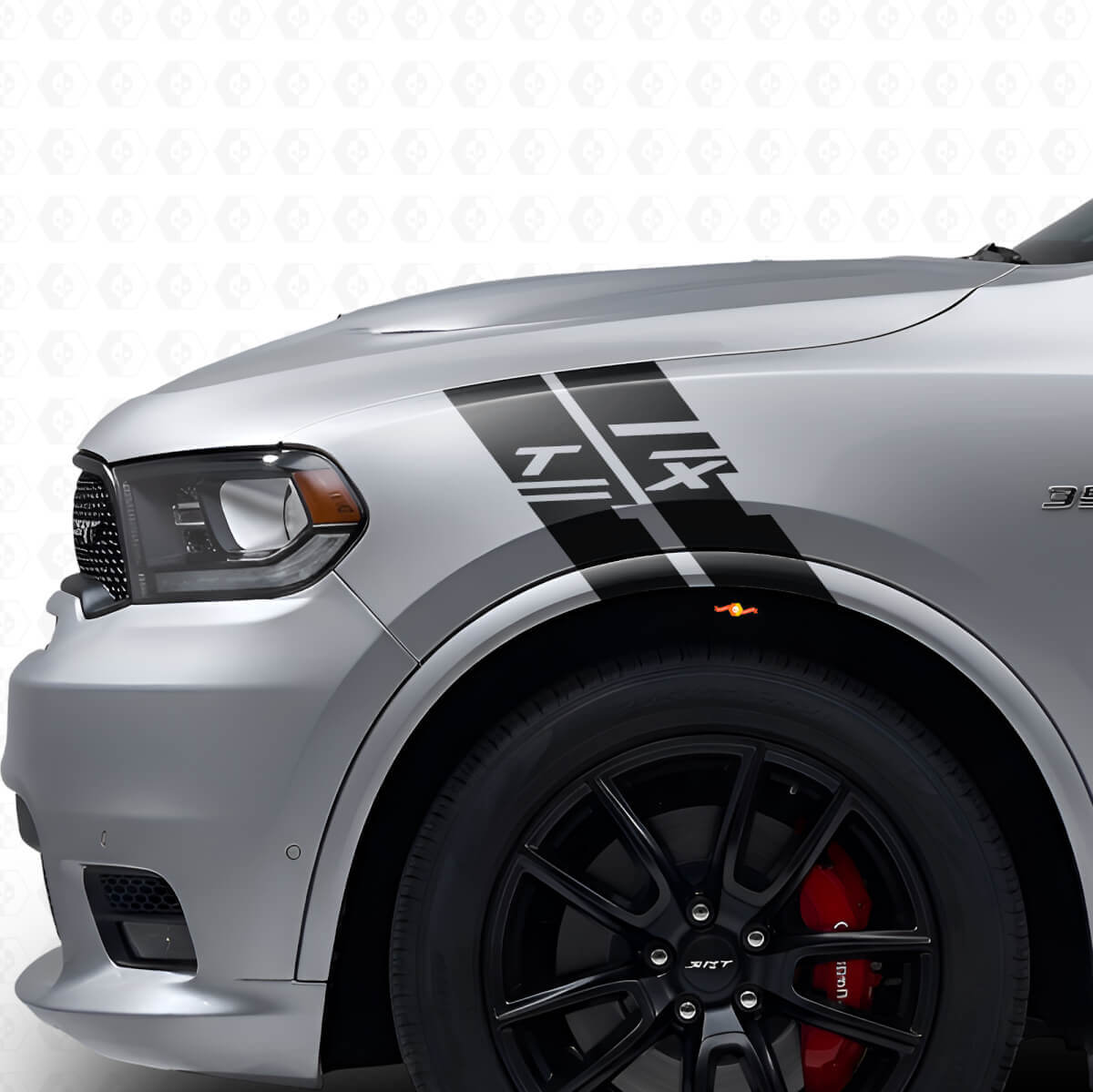 Kit di Adesivi in Vinile a Strisce a Nido d'Ape Personalizzate per Parafango Laterale per Dodge Durango