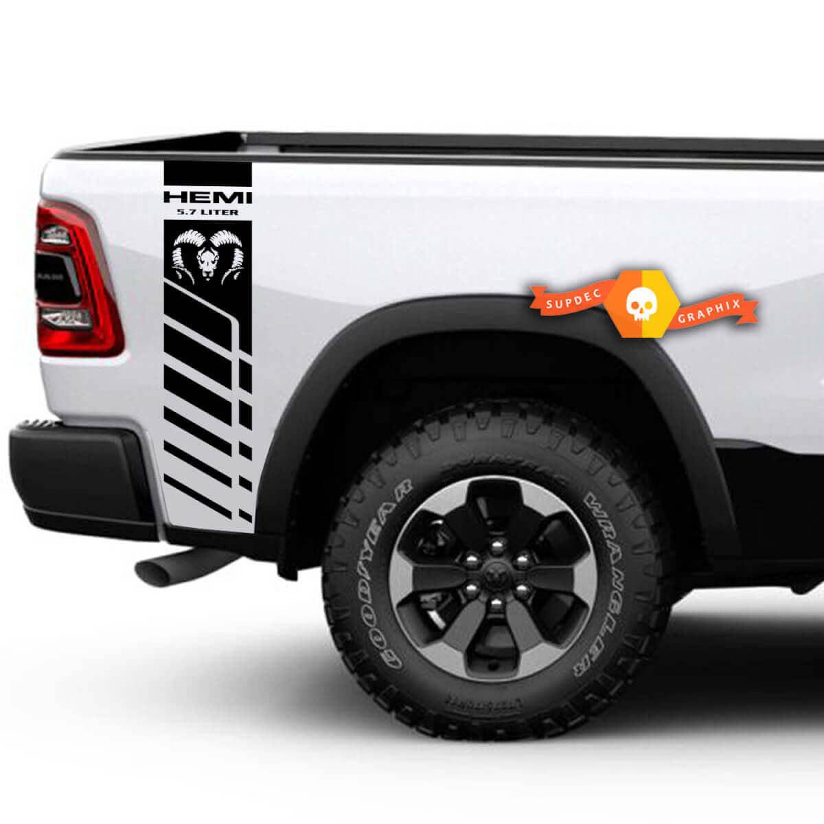 Dodge Ram 1500 2500 3500 Hemi 4x4 Decal Truck Bed Stripe Vinyl Sticker Racing DR