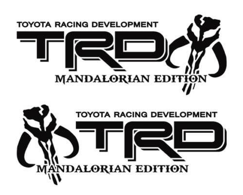 Set Adesivi Laterali in Vinile Edizione Mandaloriana Stile TRD per Toyota Tacoma Tundra