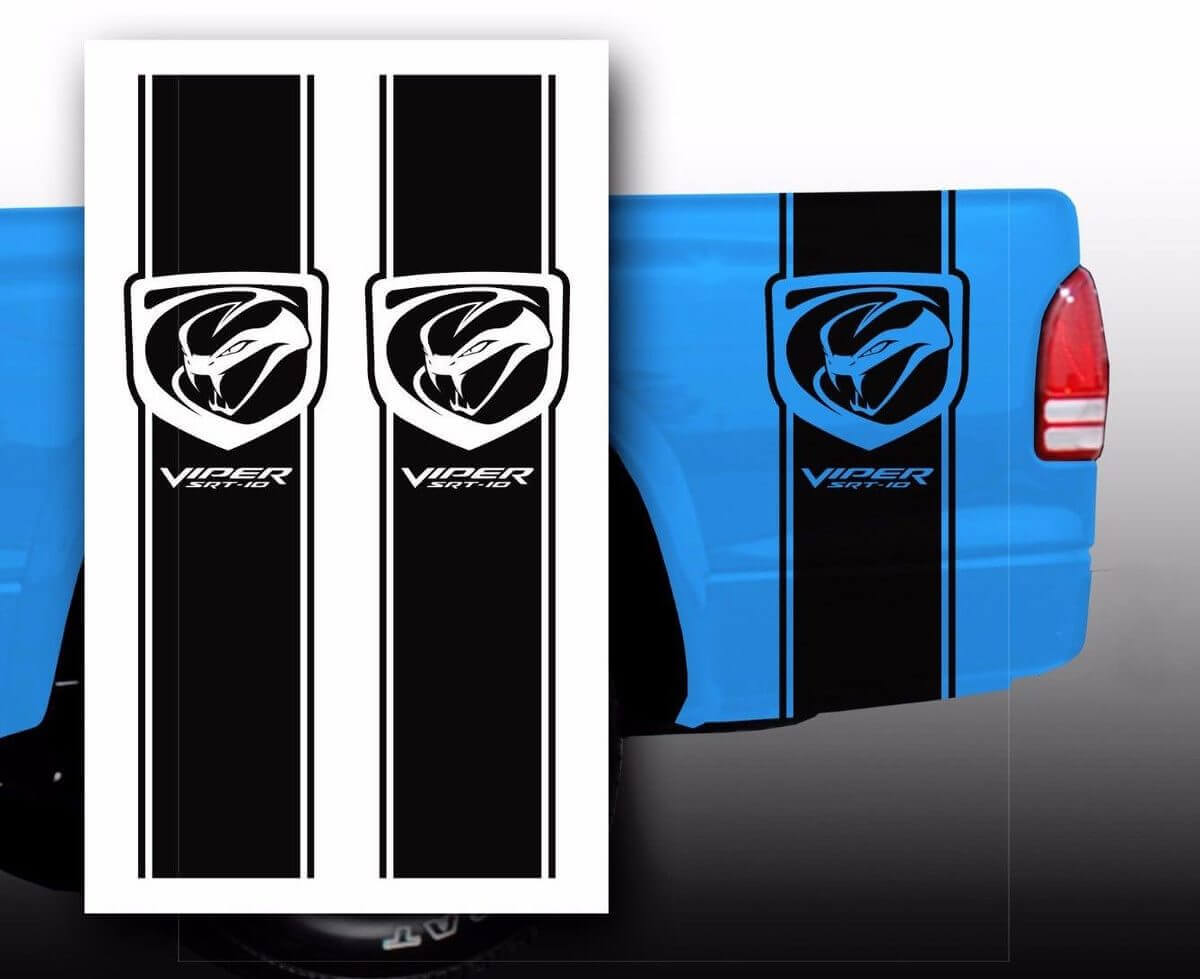 Set di Adesivi in Vinile per Fianchi Stile Viper per Dodge Viper SRT-10