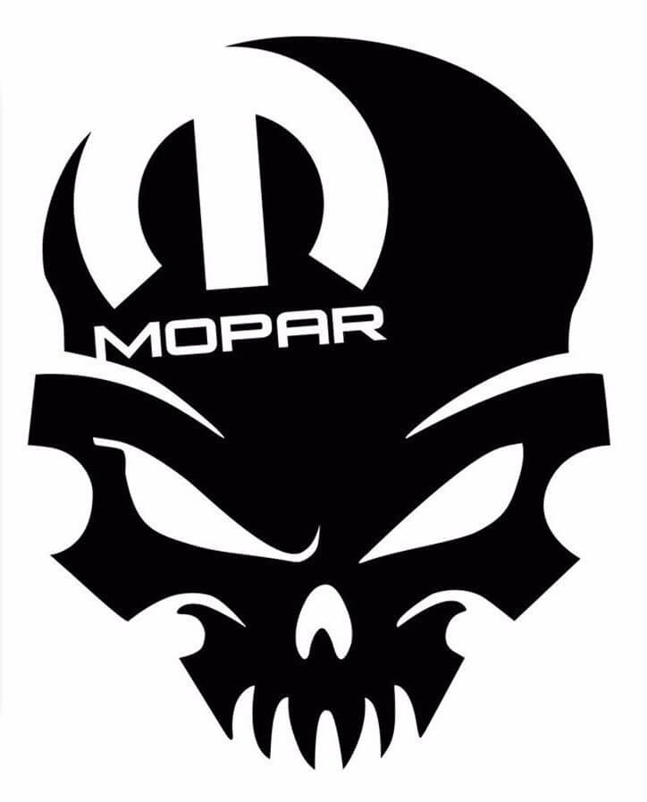 Adesivo in Vinile con Logo Skull Morap per Auto Dodge