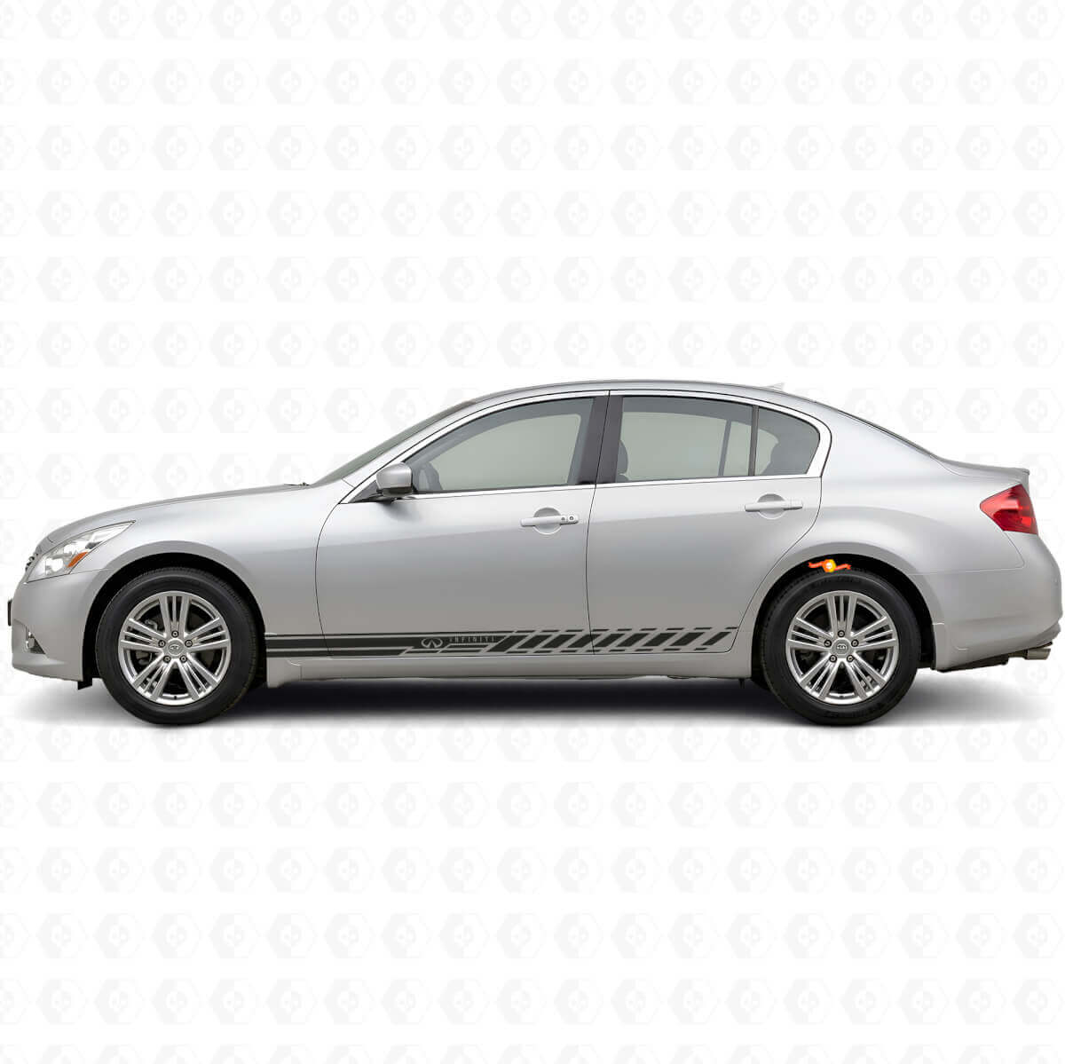 Kit di Adesivi in Vinile con Strisce Laterali da Gara per Infiniti G35 G37