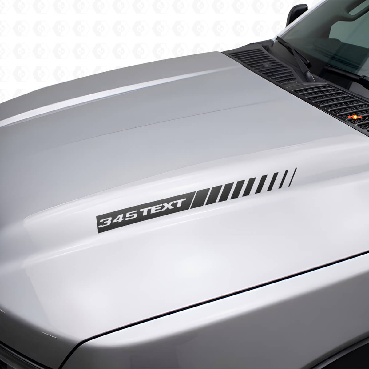 Adesivi in vinile personalizzati a strisce per cofano stile 345 Hemi per Dodge Ram e Charger