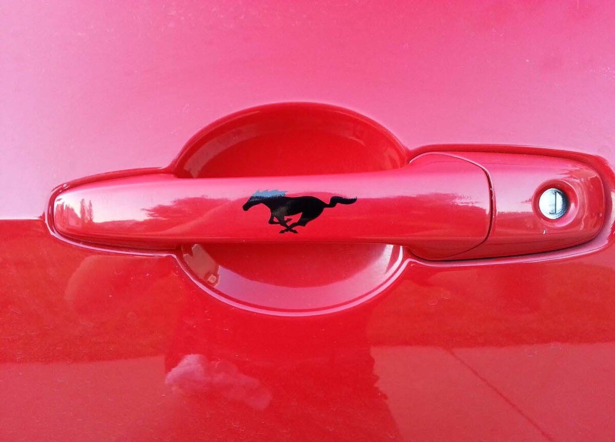 Adesivi in vinile con maniglia della porta Small Pony per Musclecar Mustang 1994-1998