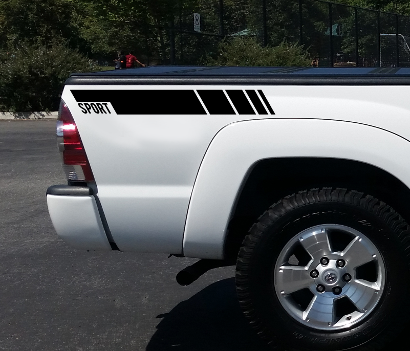 Adesivo in Vinile con Strisce Stile Sportivo per Bordo Cassone Toyota Tundra