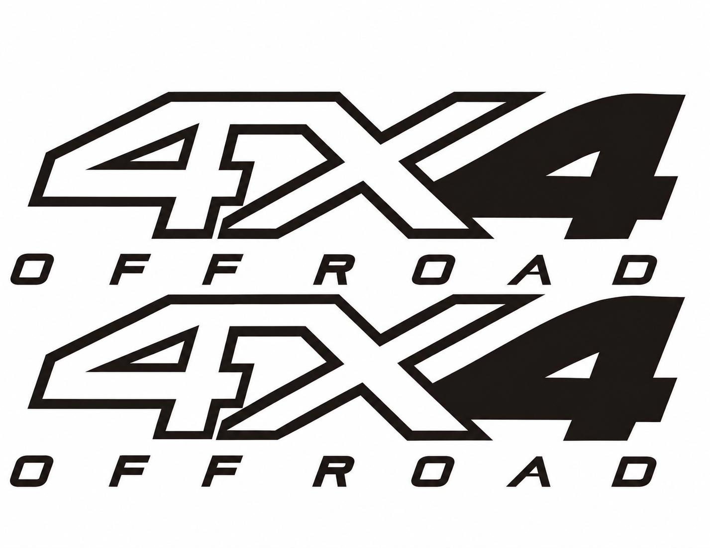 Adesivo in vinile 4X4 OFF ROAD da fianco al letto per Ford F-250