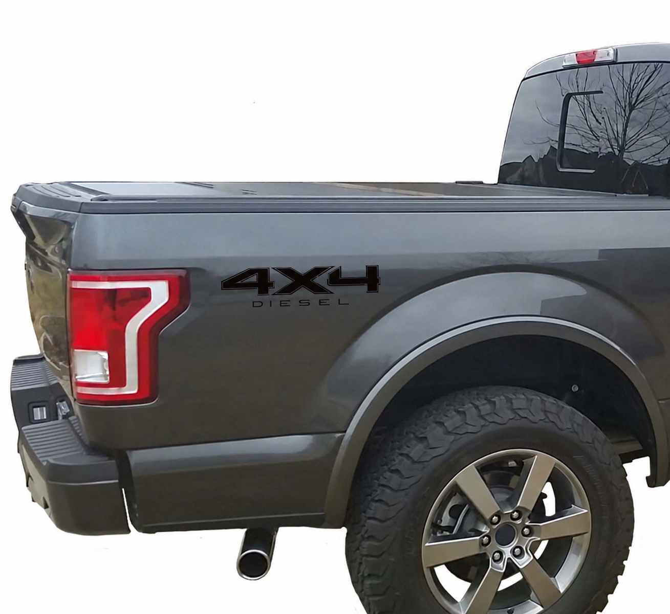 Coppia di Adesivi in Vinile 4X4 Diesel per Fiancata per Ford F-250 / F-350 2008-2017