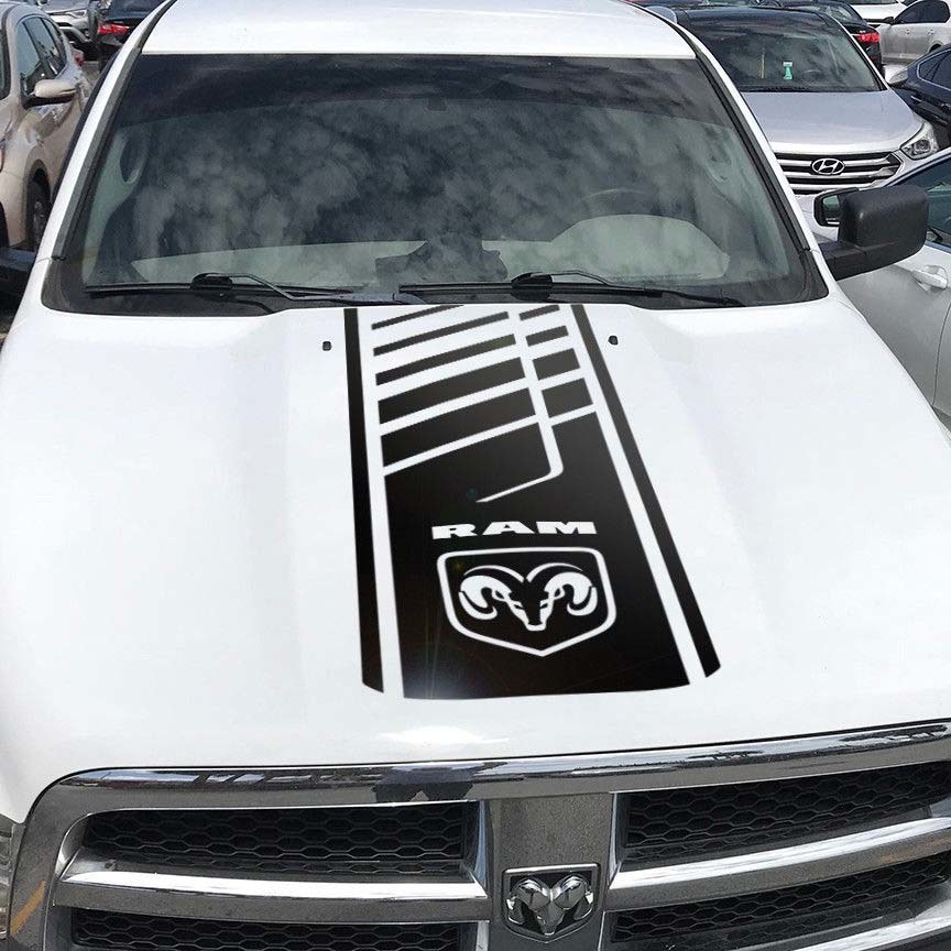 Cappuccio adesivo decalcomania Dodge Ram Hemi 1500 2500 3500 Rebel Mopar vinile tagliato striscia grafica l

