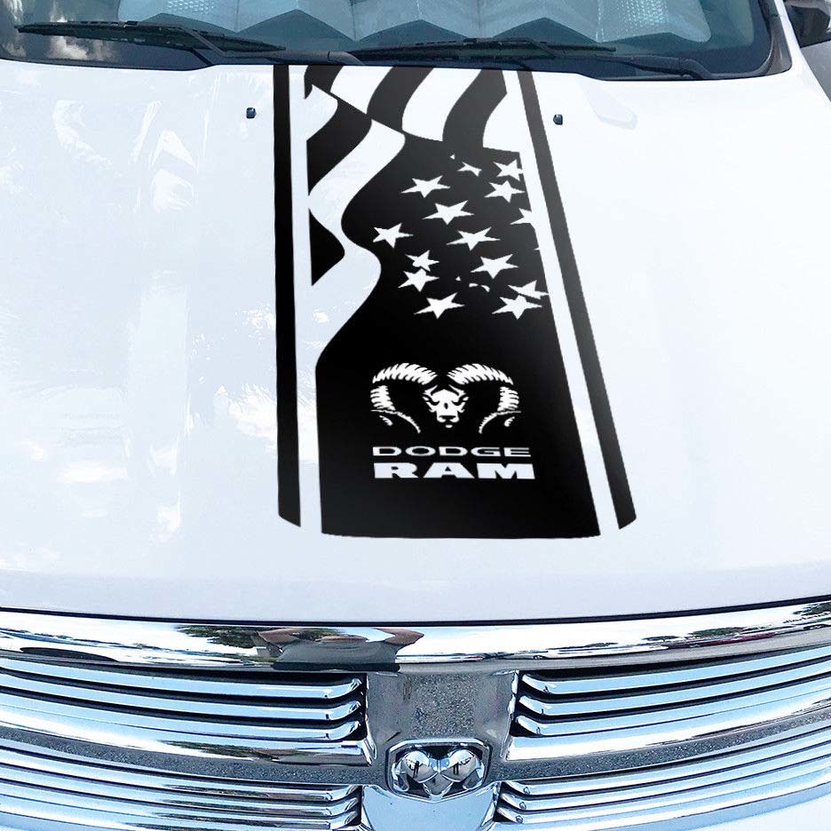 Adesivi Decalcomania Per Dodge Ram 1500/2500 Hemi Rebel – Grafica Personalizzata Per Cofano E Portellone