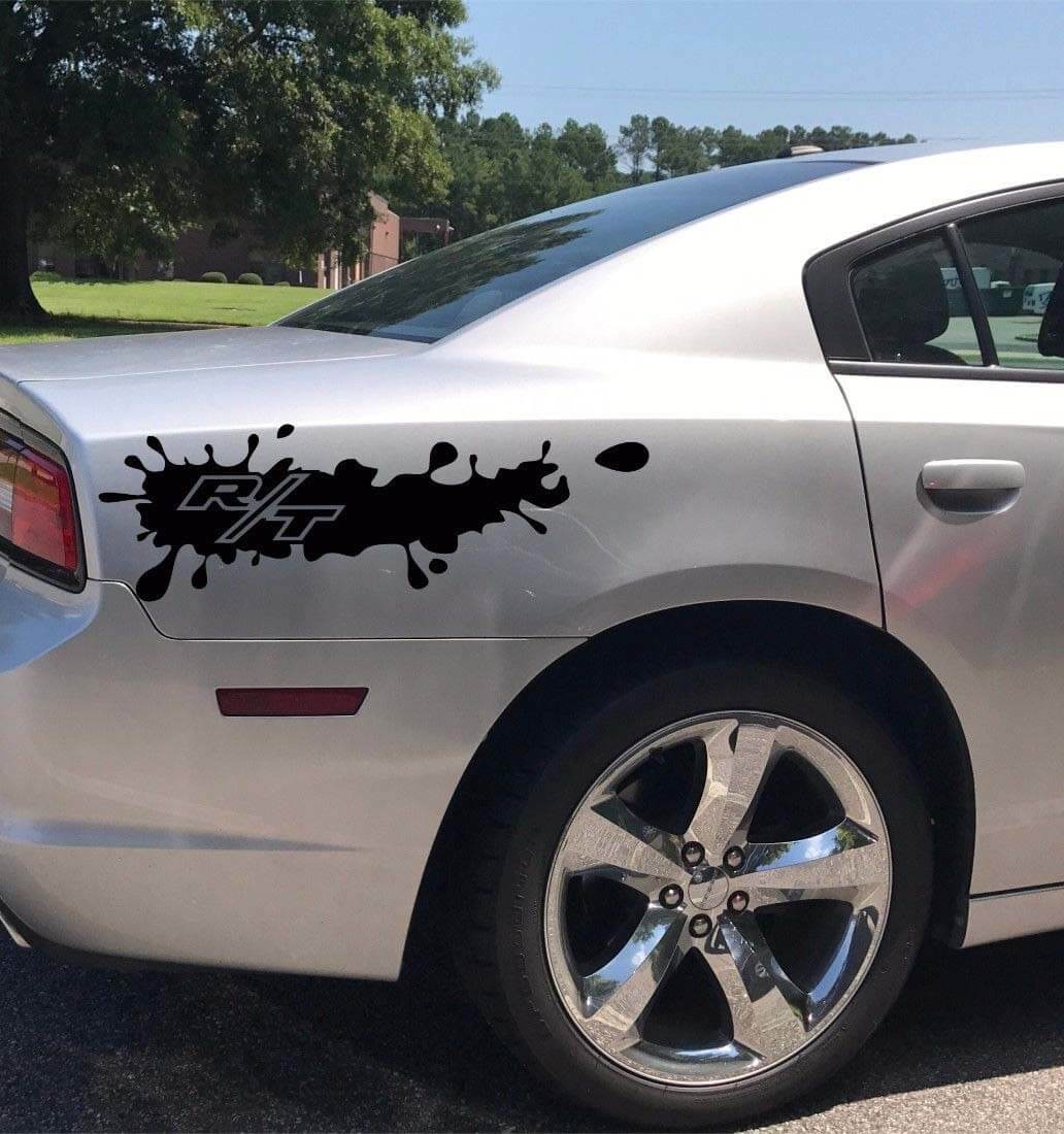 2 decalcomanie adesive in vinile per caricabatterie Dodge posteriore SRT8 Hemi mopar Logo grafico RT power