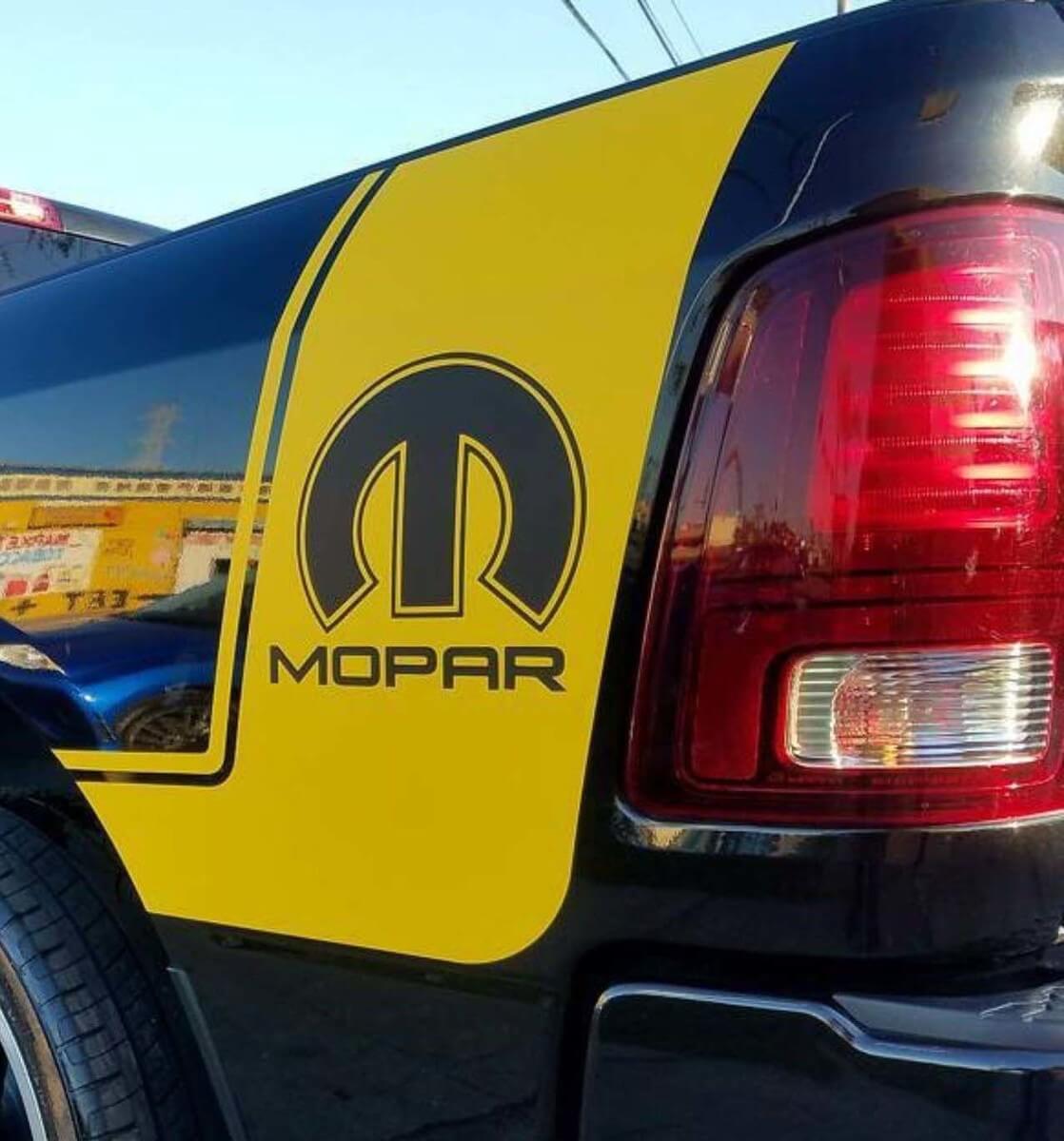 2 decalcomanie in vinile per camion strisce da corsa adesivo Dodge Ram Mopar Hemi auto Graphics Now