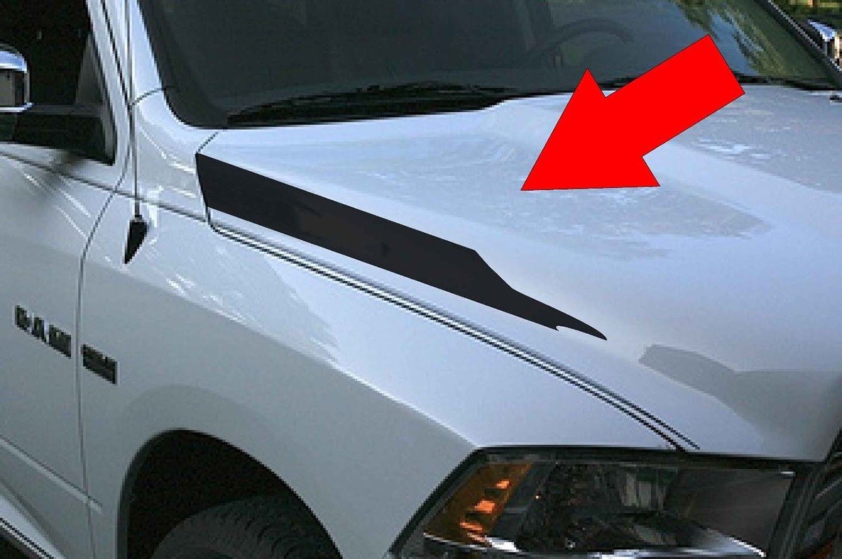 Dodge Ram Hemi 5.7 L 1500 2500 Hood Vinyl Stripes Decalcomanie Adesivi Mopar Rebel RT Now