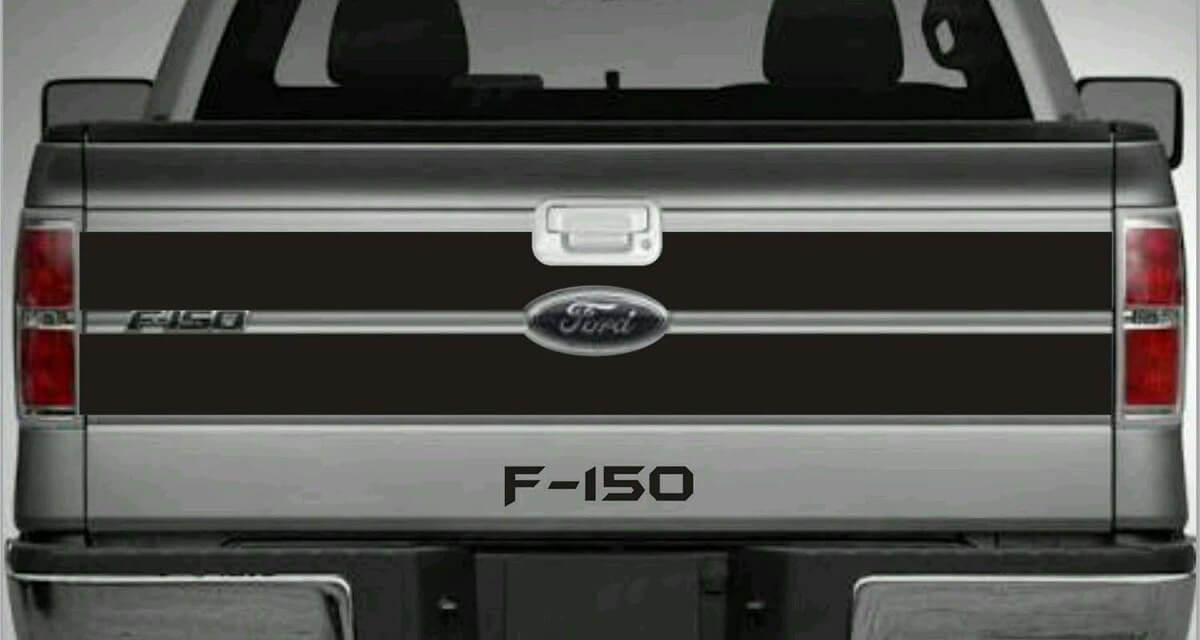 Ford F -150 portellone posteriore Blackout stile adesivo decalcomania vinile strisce 2009-2014 Avery + testo

