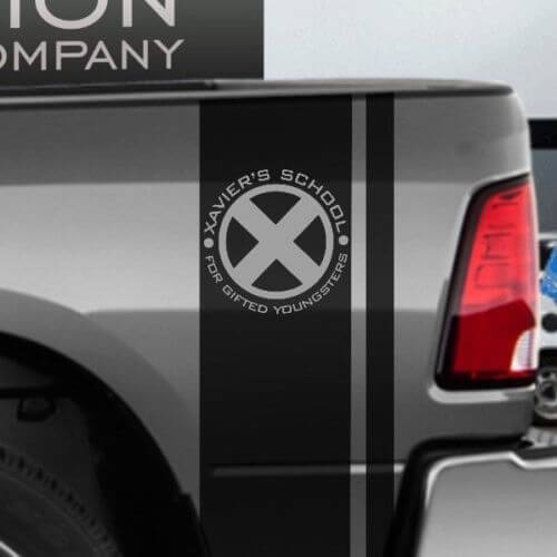 Hemi Dodge Ram RT Strisce laterali in vinile Logo X-Men Xavier School Supereroi dei fumetti