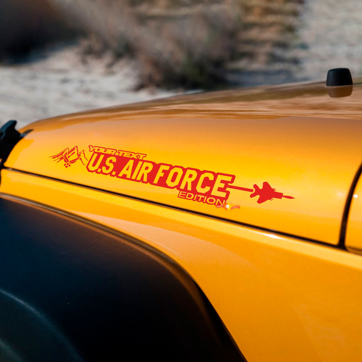 Adesivo laterale per cofano US Air Force, grafica in vinile per Jeep Wrangler 27