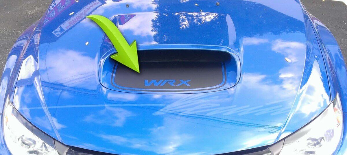 Adesivo in vinile nero opaco per presa d'aria cofano WRX per Subaru Impreza WRX STI