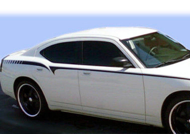 Adesivi in Vinile Bandelle Laterali Accent Bodyline per Dodge Charger 2006-2010