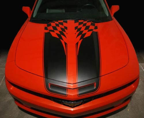 Kit strisce da corsa per Chevy Camaro con bandiera a scacchi 2010 2013 2011 2012 SS RS
