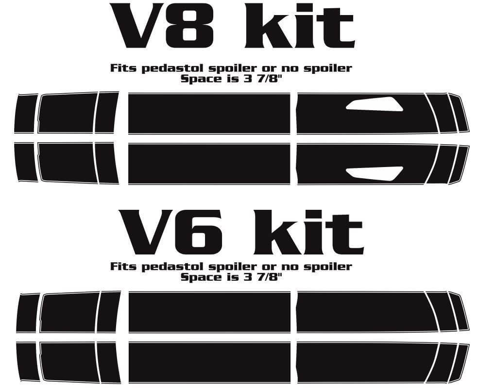 Rally Stripe Full Kit Cofano Tetto Baule Adesivo in vinile per Chevrolet Camaro 2016-2017