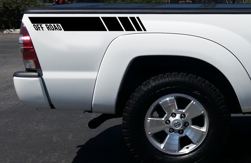 Kit Adesivi Laterali Posteriori Off Road in Vinile per Toyota Tacoma e 4Runner