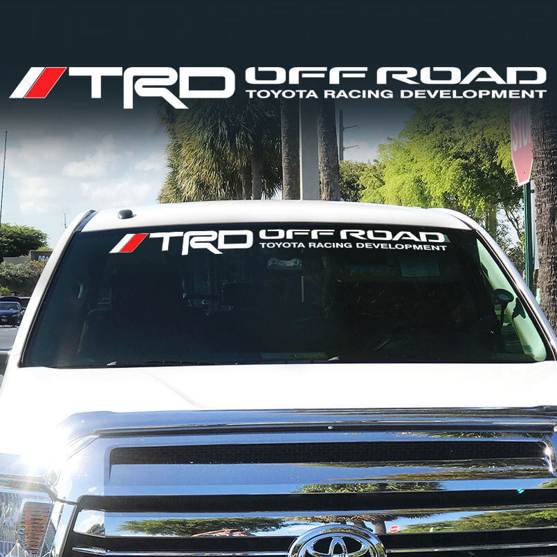 Adesivo Banner Parabrezza Fuoristrada Stile TRD per Toyota Tacoma Tundra