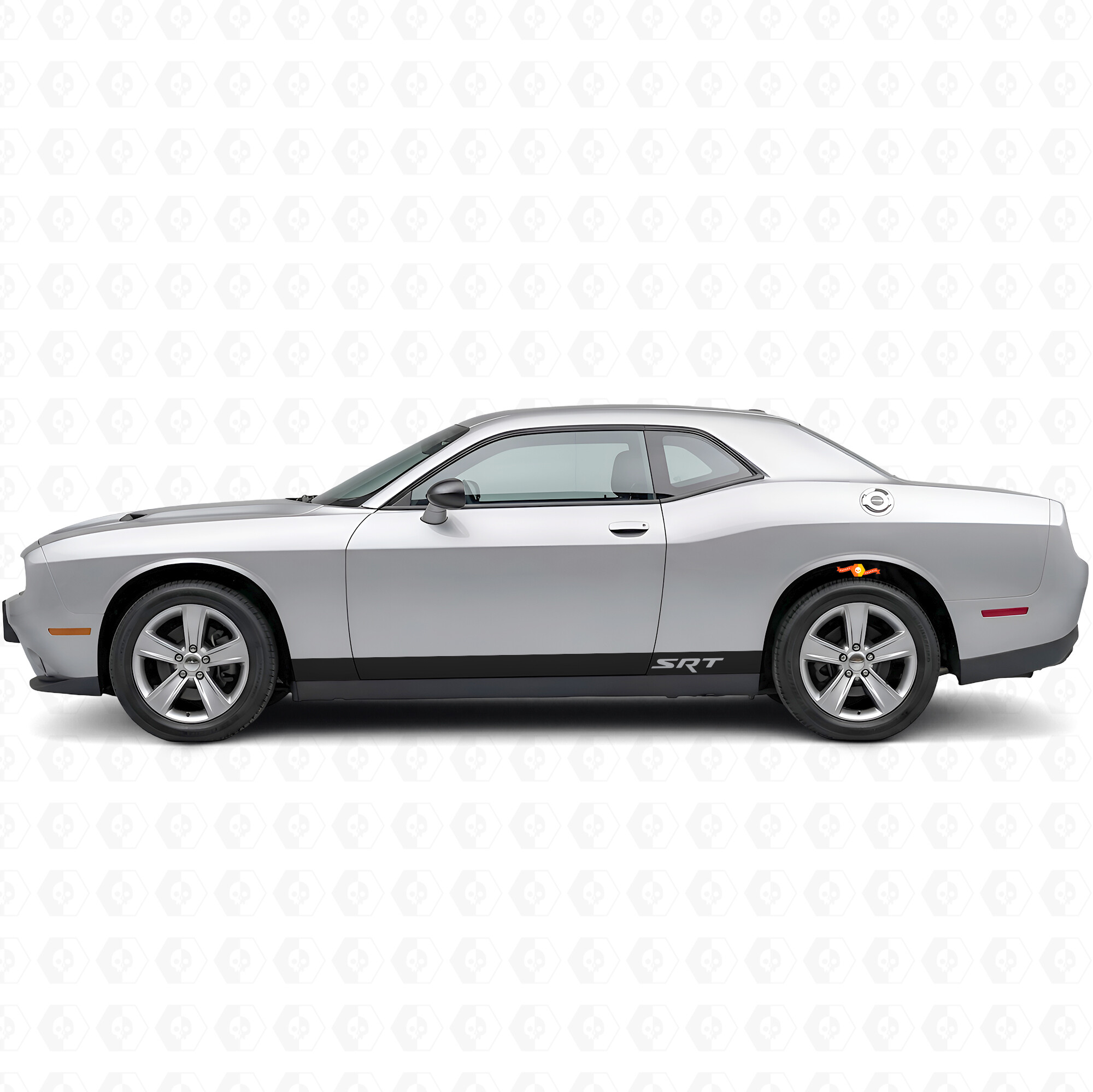 Adesivo in vinile SRT Style Stripes per il pannello laterale per Dodge Challenger 2009-2018