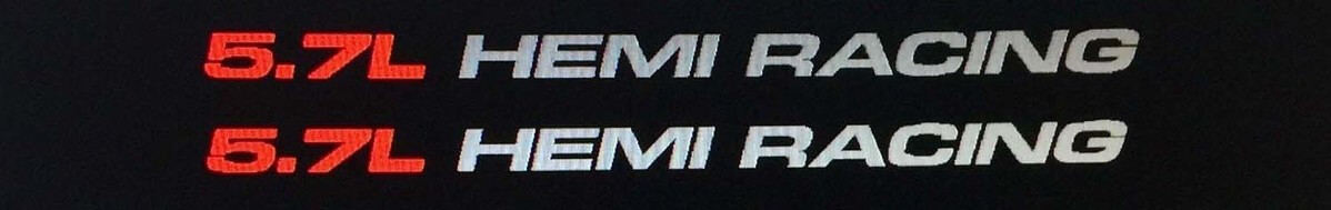 Set di Adesivi in Vinile Racing 5.7L HEMI per Dodge Ram 1500 2500