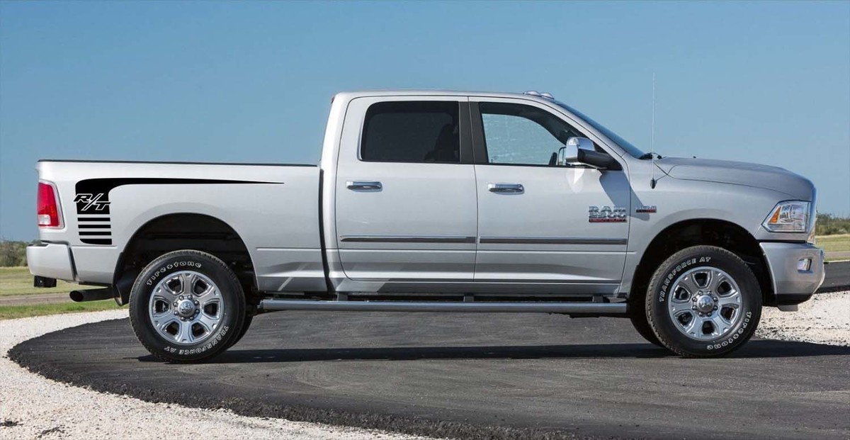 2x Dodge Ram 1500 2500 letto laterale decalcomanie in vinile kit adesivi grafica rally