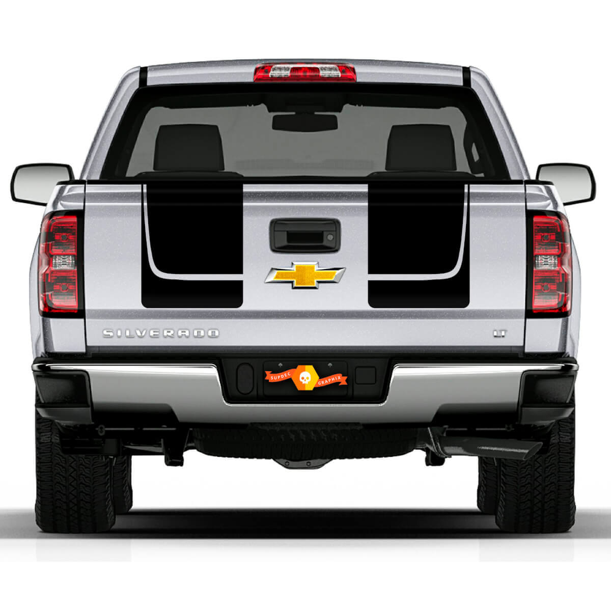 Chevy Silverado Rear Tail Stripe Decalcomanie in vinile Adesivi grafici RALLY 1500

