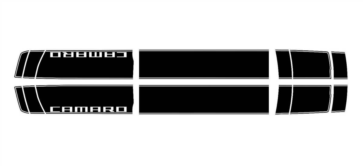 2016-2017 Camaro Pin Stripe Rally Adesivi grafici in vinile Decalcomanie Strisce da corsa SS RS
