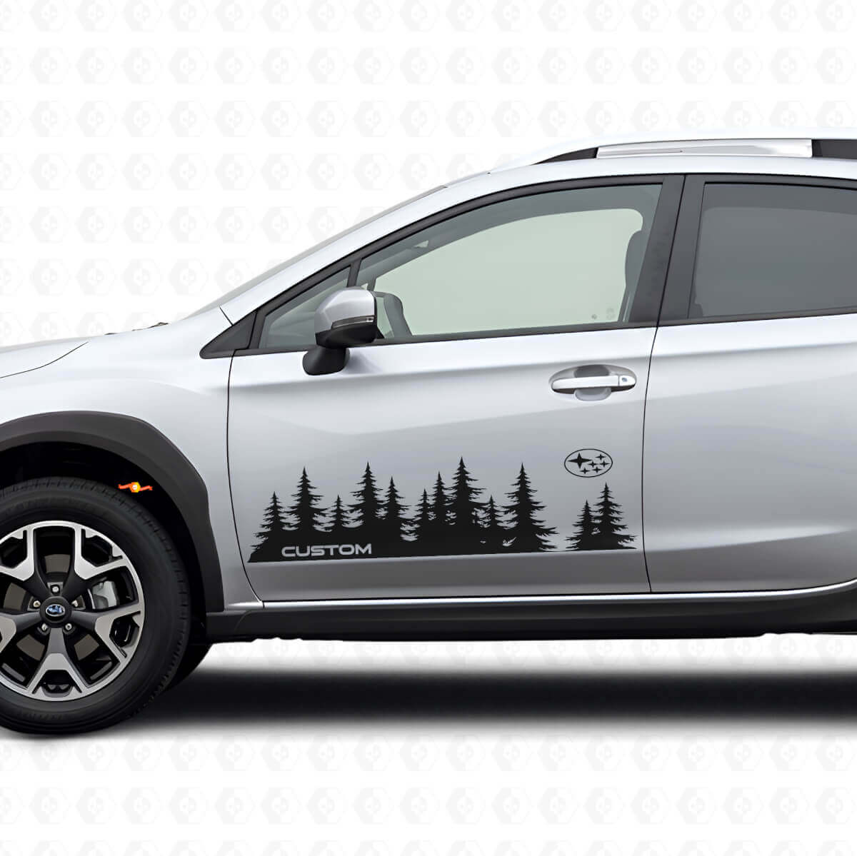 Set di adesivi in vinile per porta Stile Foresta per Subaru Crosstrek