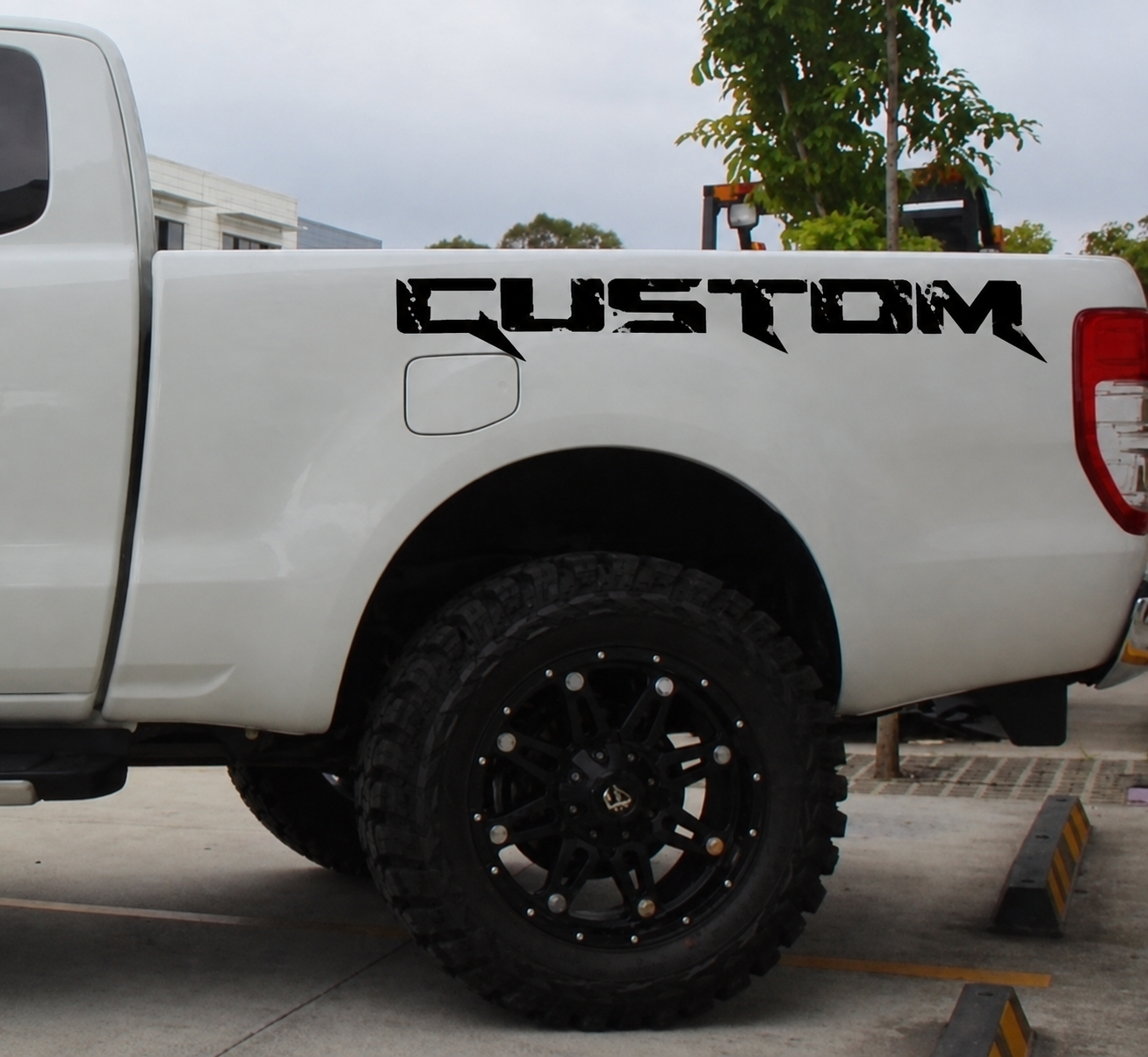 Adesivo Vinile Personalizzato Usurato Coppia per Contenitore Letto Ford Ranger