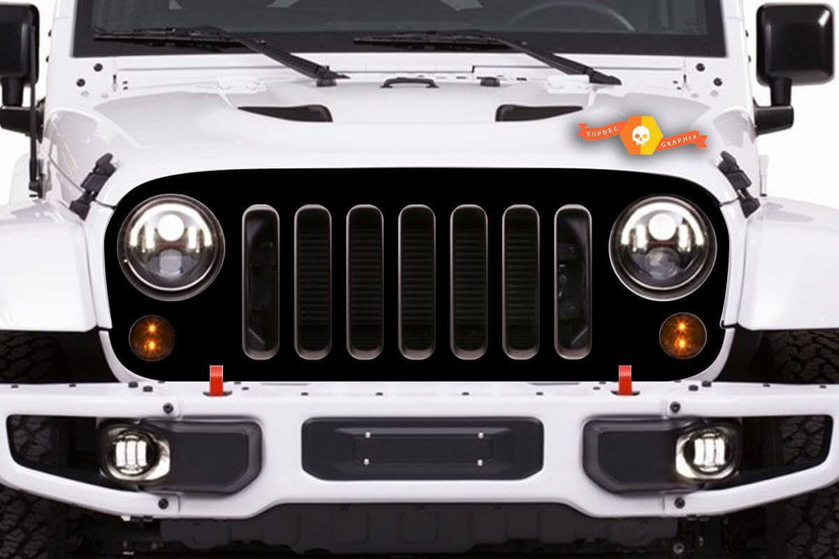 Pellicola Adesiva per Mascherina Blackout per Jeep Wrangler JK JKU 2007-2016