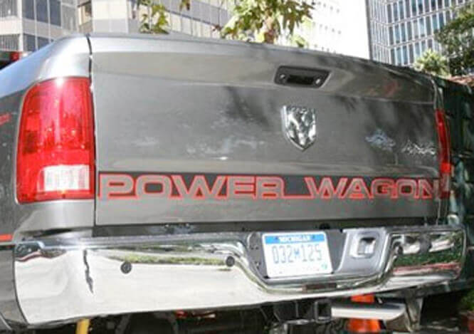 Adesivo in Vinile Accento Portellone Power Wagon per Dodge Ram 1500