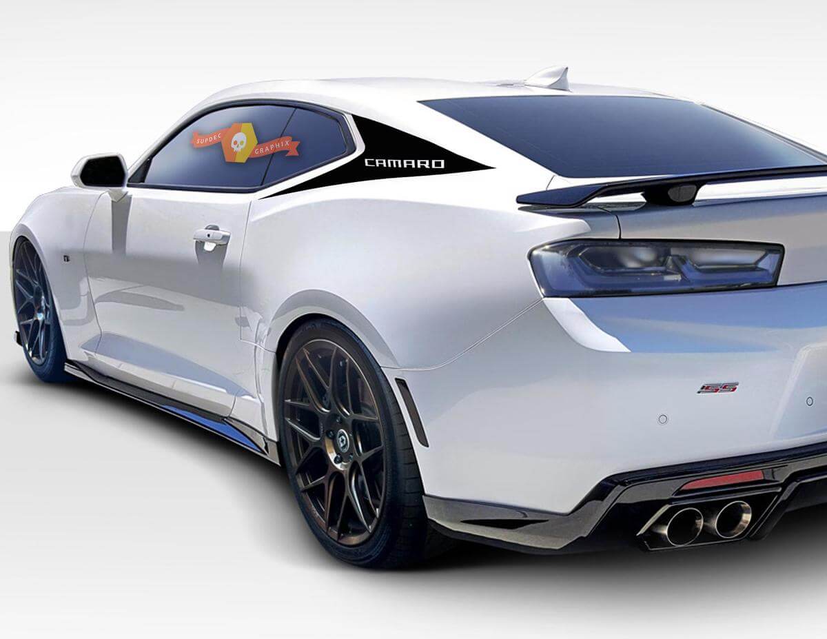2 adesivi per decalcomanie grafiche in vinile con accento del pilastro C per Camaro 2016-2018
