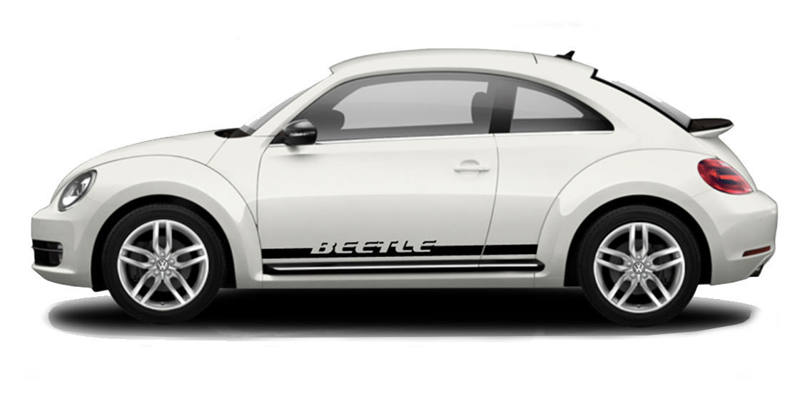 Volkswagen Beetle Rocker Panel Stripes Stripes Decalcomanie Grafica in vinile 2012-2019