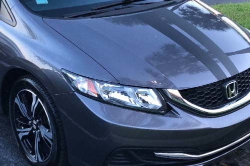 Adesivo Vinil Doppie Strisce da Corsa per Cofano per Honda Civic Coupé