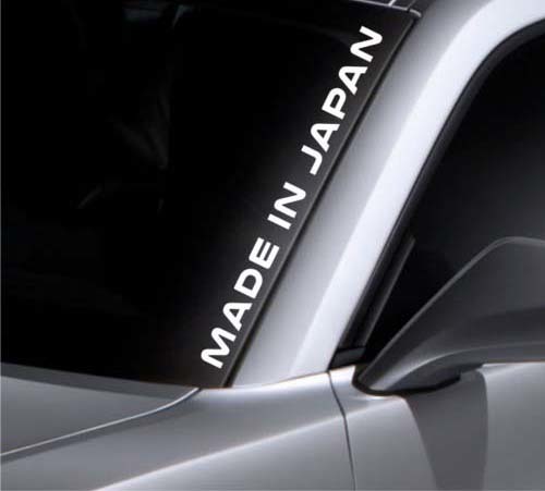 Made in Giappone Autoadesivo del parabrezza Vinyl JDM Window Car Sticker Adatto a Honda Mazda
