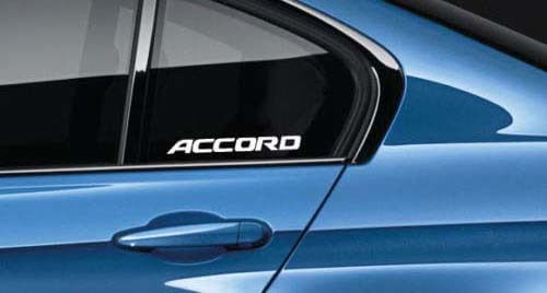 Adesivo in vinile con scritta del marchio per finestrino laterale Honda Accord