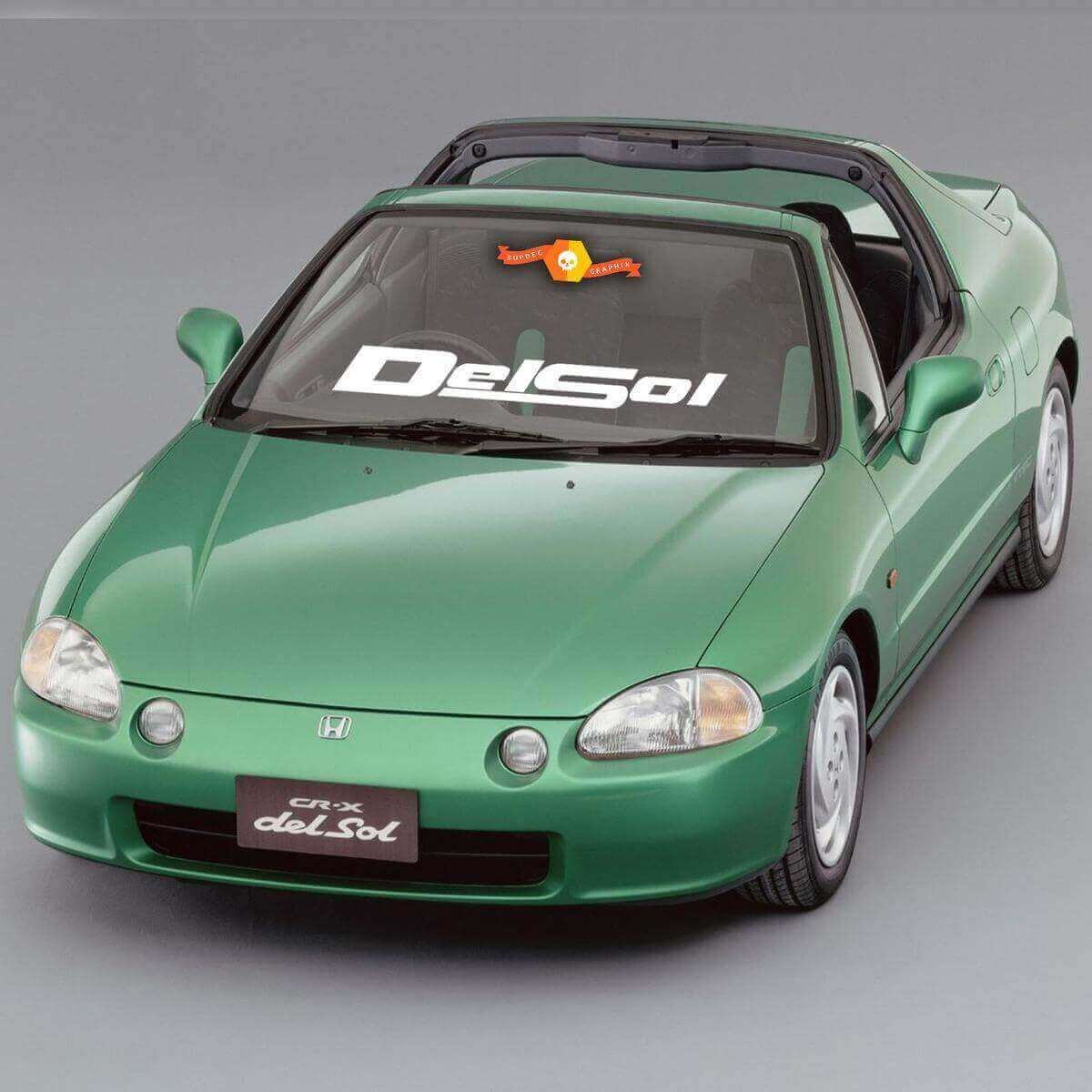 Adesivo in Vinile con Logo Del Sol per Parabrezza Honda Del Sol