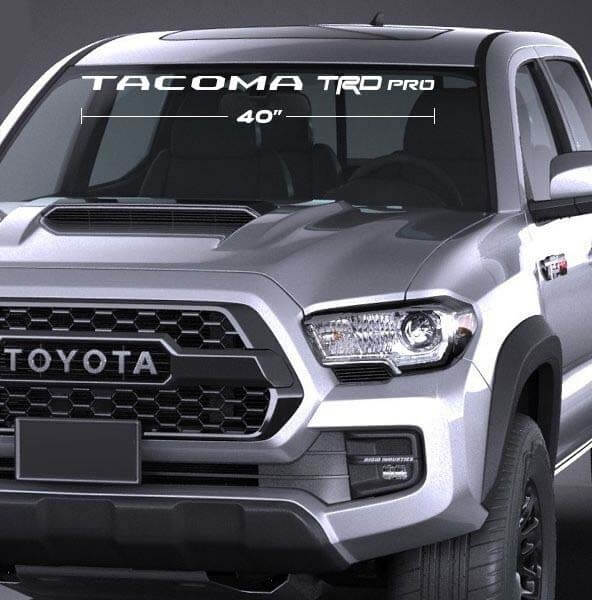 Adesivo in Vinile per Parabrezza Tacoma TRD Pro per Toyota Tacoma
