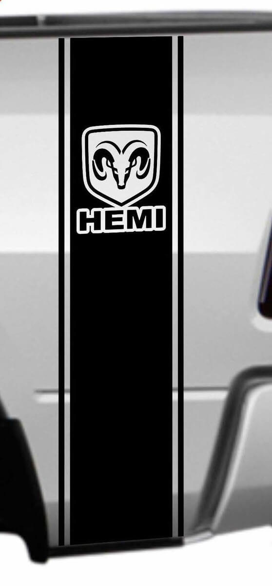 Kit decal retro cabina RAM HEMI per Dodge Ram 1500 2500 3500