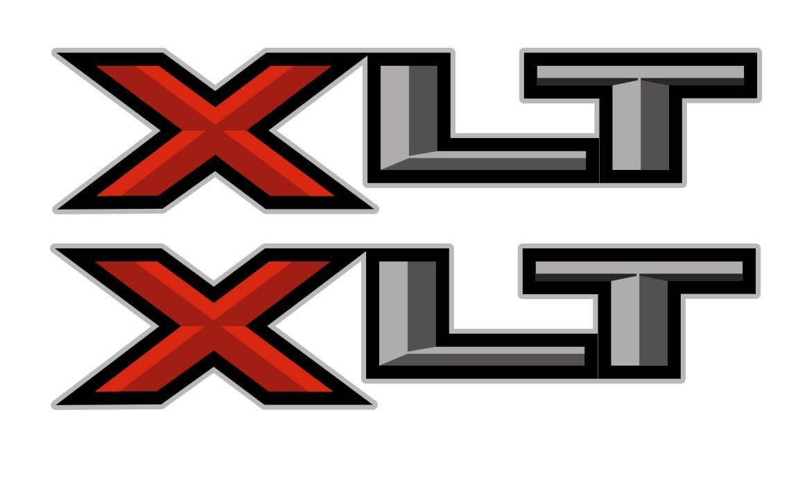 Set di 2: 2018 Ford F-150, F-250 XLT decalcomania in vinile adesivo pick-up camion comodino - 2