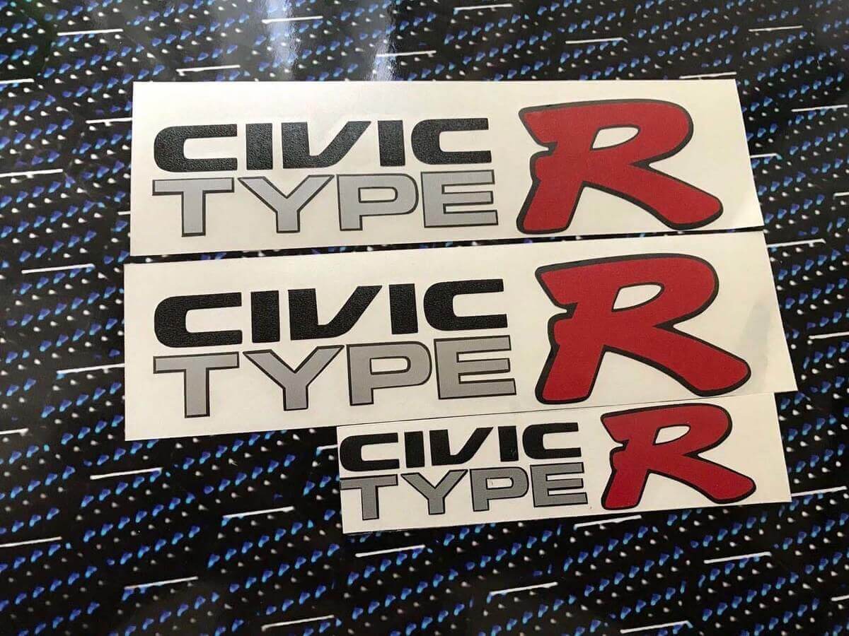 Kit Adesivi in Vinile Stile Civic Type R per Honda Civic EK9