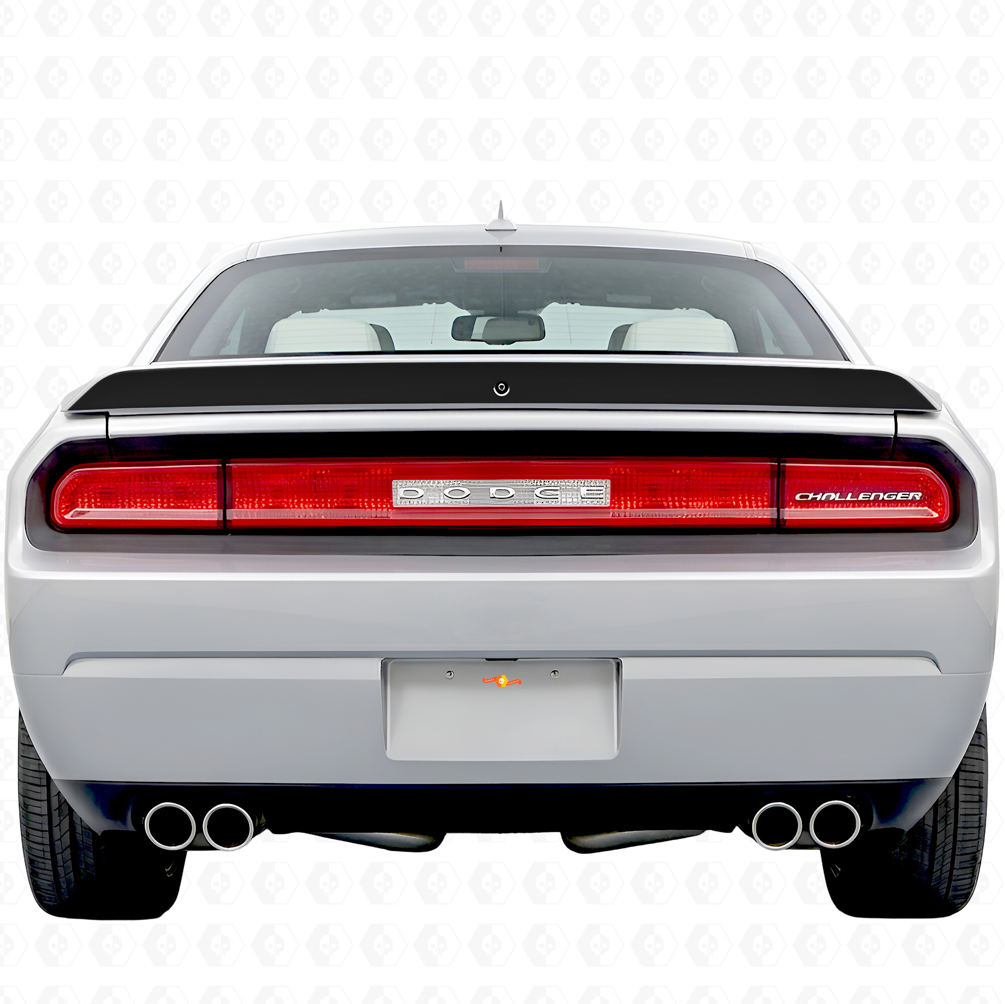 Adesivo vinilico decorativo Blackout Stripe Spoiler per bagagliaio Dodge Challenger 2008-2014