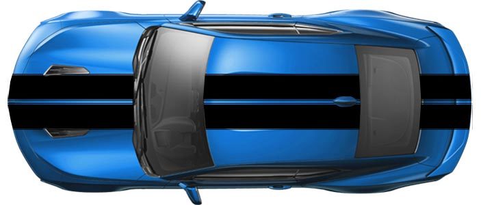 2016 e versioni successive Chevrolet Camaro Pace Car Style Rally Stripes da paraurti a paraurti
