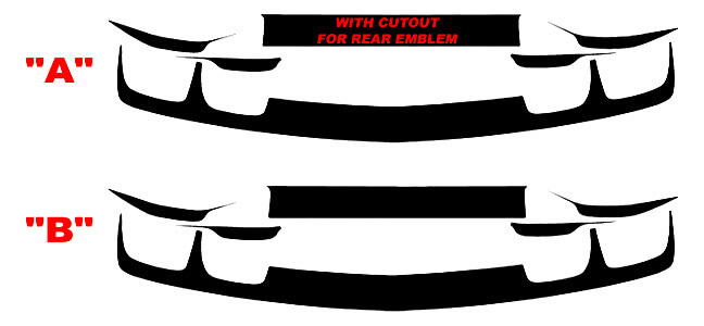 Kit di adesivi per decalcomanie in vinile oscuranti per bagagliaio posteriore e fascia posteriore Chevrolet Camaro 2010-2013
