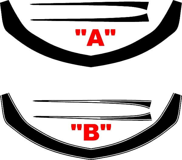 Set di Adesivi in Vinile per Strisce d'Accento della Mascherina Anteriore per Chevrolet Camaro 2016+