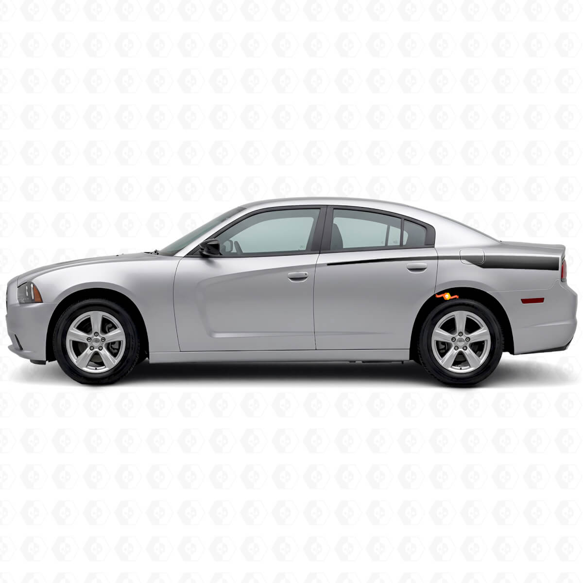 Striscia Graduale Adesiva Laterale Posteriore in Vinile per Dodge Charger 2011-2014