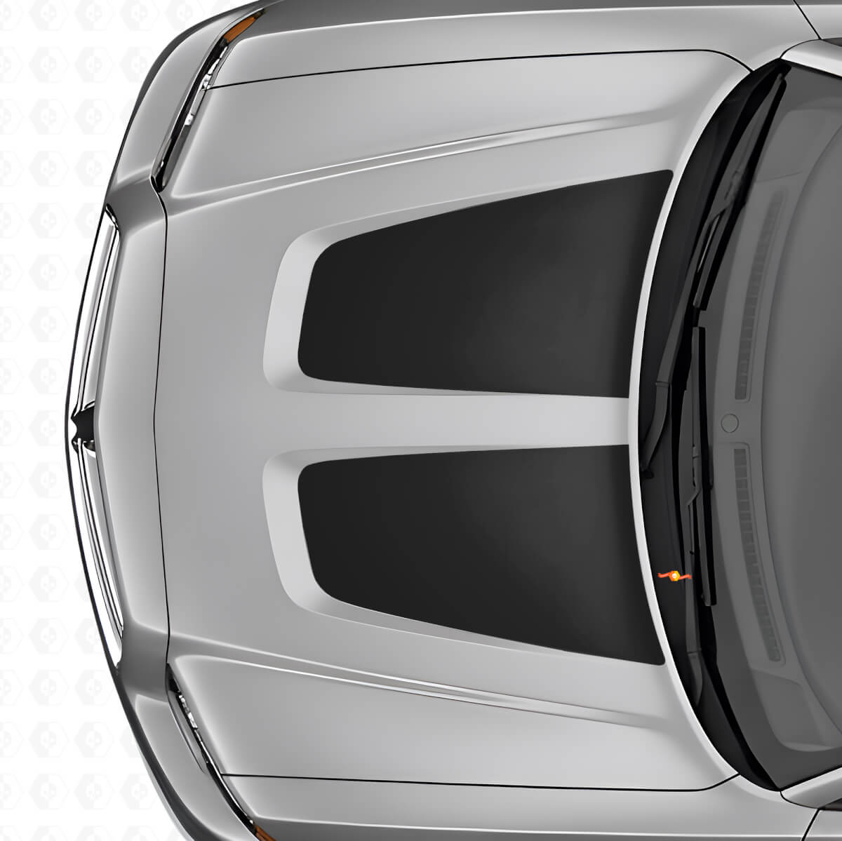Set di decalcomanie in vinile a doppia striscia larga per cofano per Dodge Charger